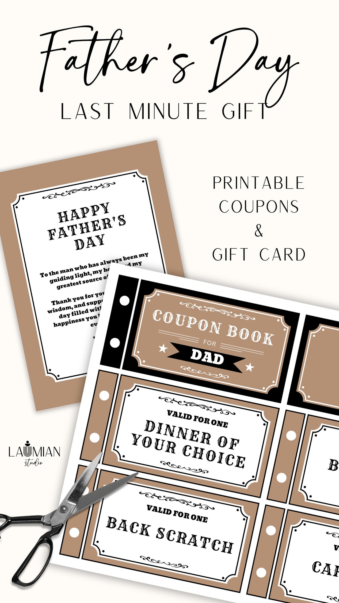 Western Dad Coupon Book for Fathers Day Coupons for Papa Fathers Day Gift Dad Last Minute Gift Idea Voucher Printable Canva Template Coupon - LAUMIANstudio