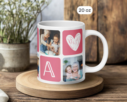 Personalised Grandad Mug Custom Grandpa Photo Mug for Grandad Birthday Gift for PAPA 60th Birthday Gift from Grandchildren Picture Grid Gift - LAUMIANstudio