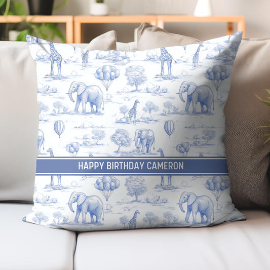 Pink Safari Nursery Decor Pink Toile Pillow Baby Shower Gift Baby Girl Room Decor Toile Animal Throw Pillow Case Baby Girl Newborn Gift - LAUMIANstudio