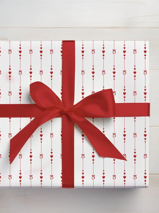 Heart Wrapping Paper Elegant Love Gift Wrap: Birthday, Anniversary, Valentine’s Day - LAUMIANstudio