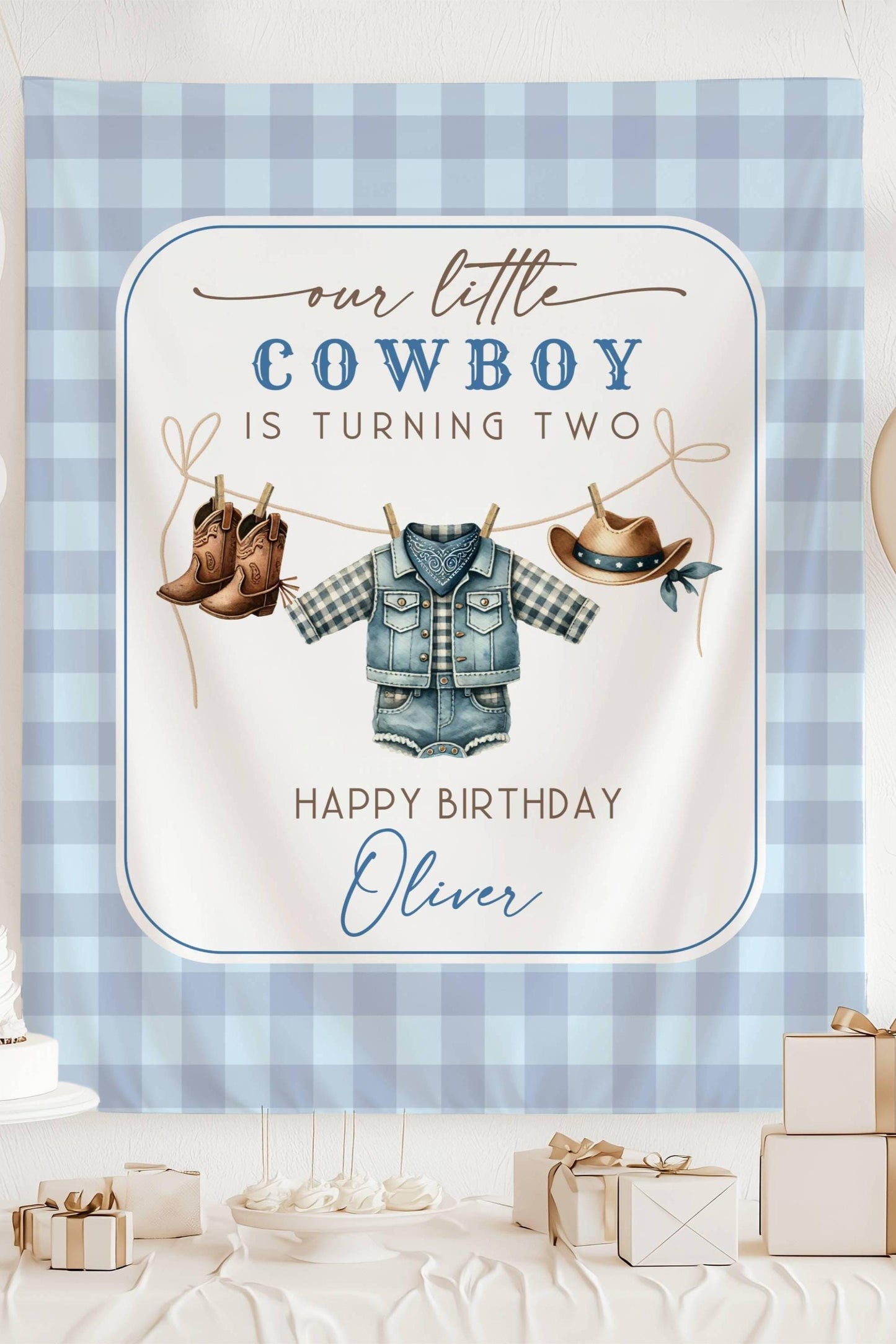 Pink Little Cowgirl Birthday Backdrop Cowgirl 1st Birthday Banner Pink Western Sign First Rodeo Birthday Pink Cowgirl Banner Ranch Birthday - LAUMIANstudio
