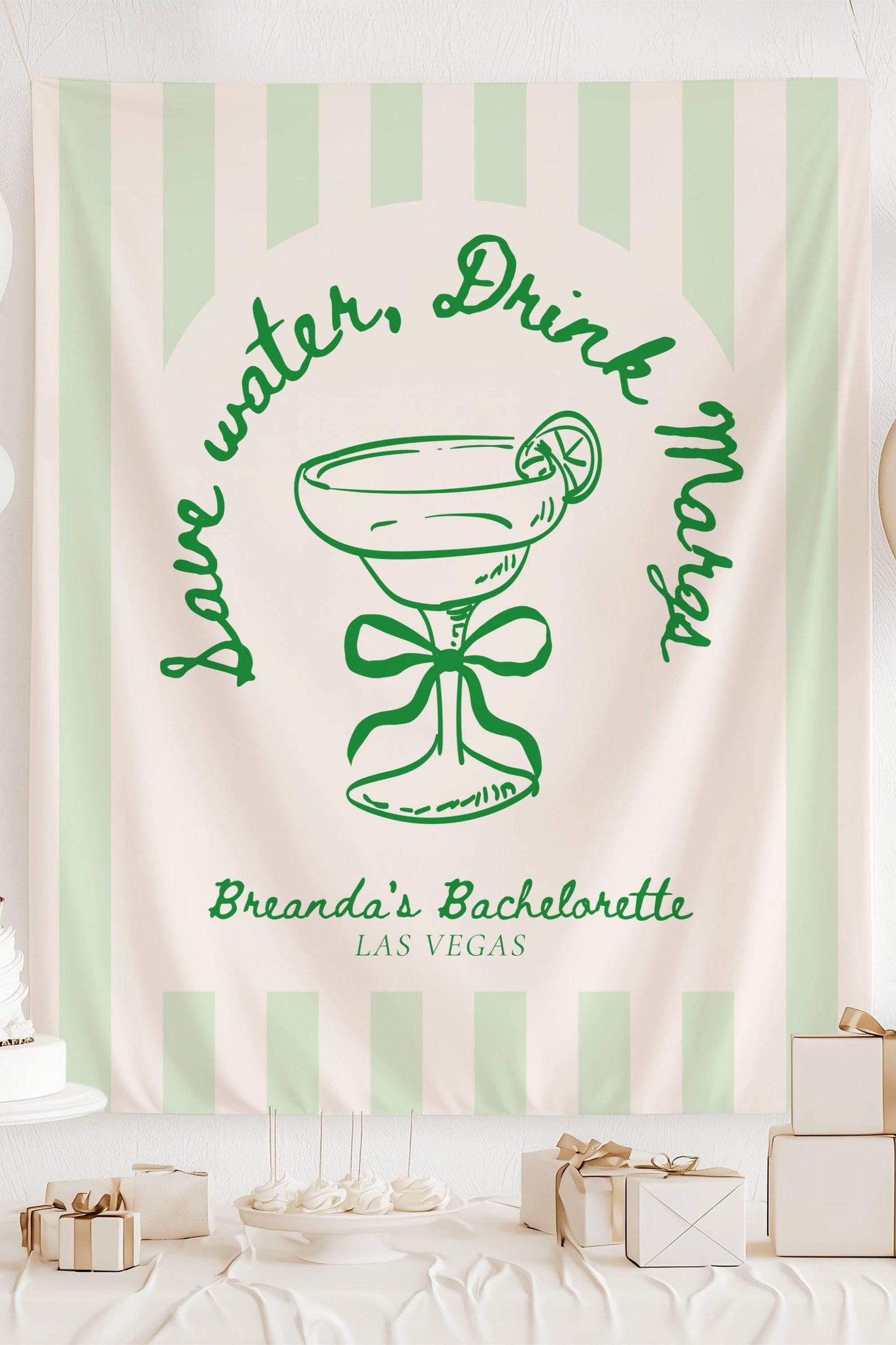 Save Water Drink Margs Backdrop Funny Margarita Bachelorette Sign Margs Bridal Shower Banner Cocktail Mexico Bachelorette Weekend Tapestry - LAUMIANstudio
