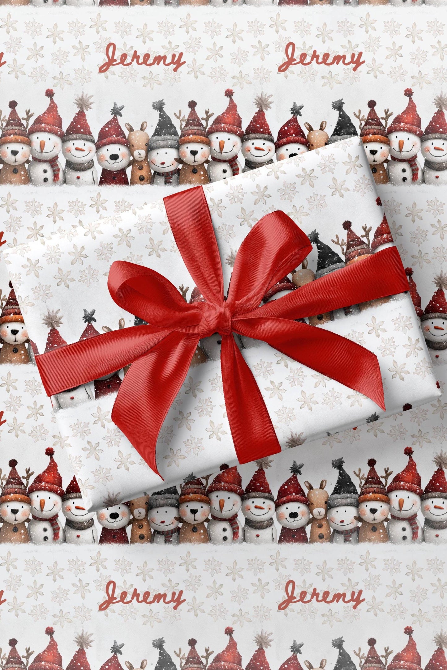 Winter Wonderland Wrapping Paper Vintage Snowman Gift Wrap Christmas Children Present Wrapping Grandson First Christmas Wrapping Paper - LAUMIANstudio