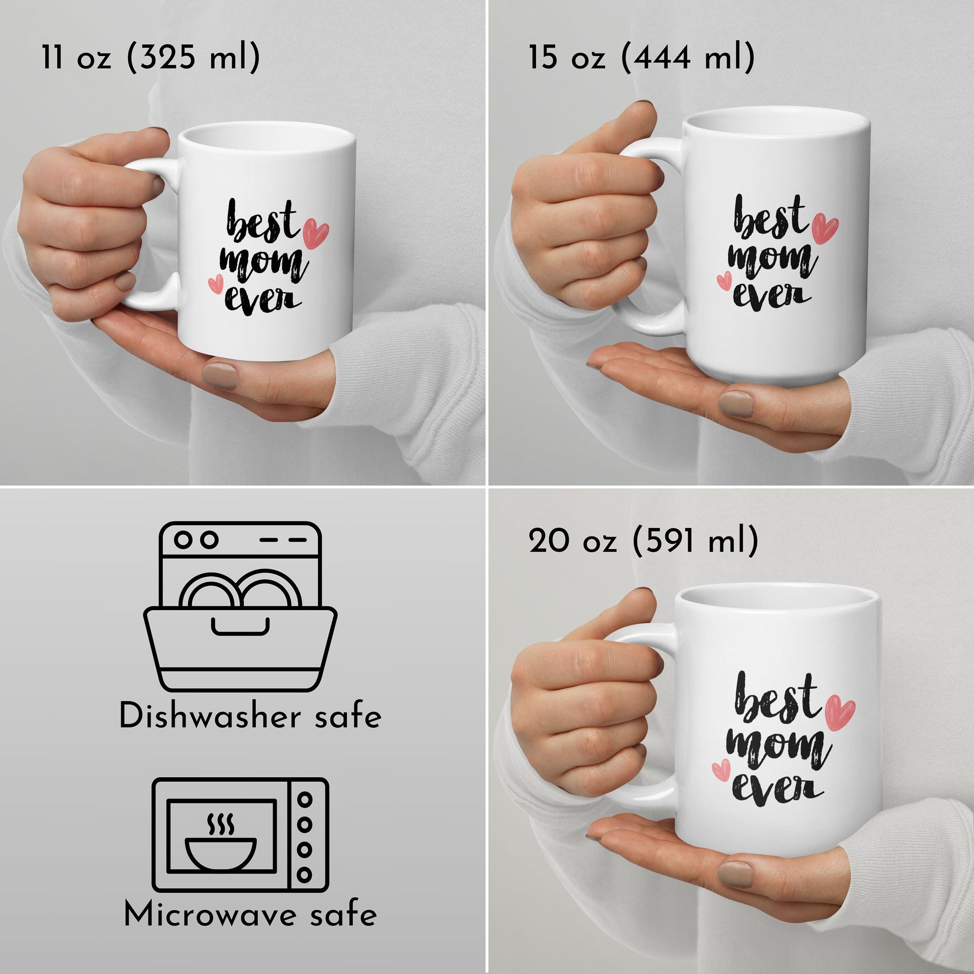 Mug for Best Mom Gift Mother's Day Gift Idea for Mum Love Mug Best Dad Gift Father's Day Gift for Daddy Mommy Matching Cup for Parents Mug - LAUMIANstudio