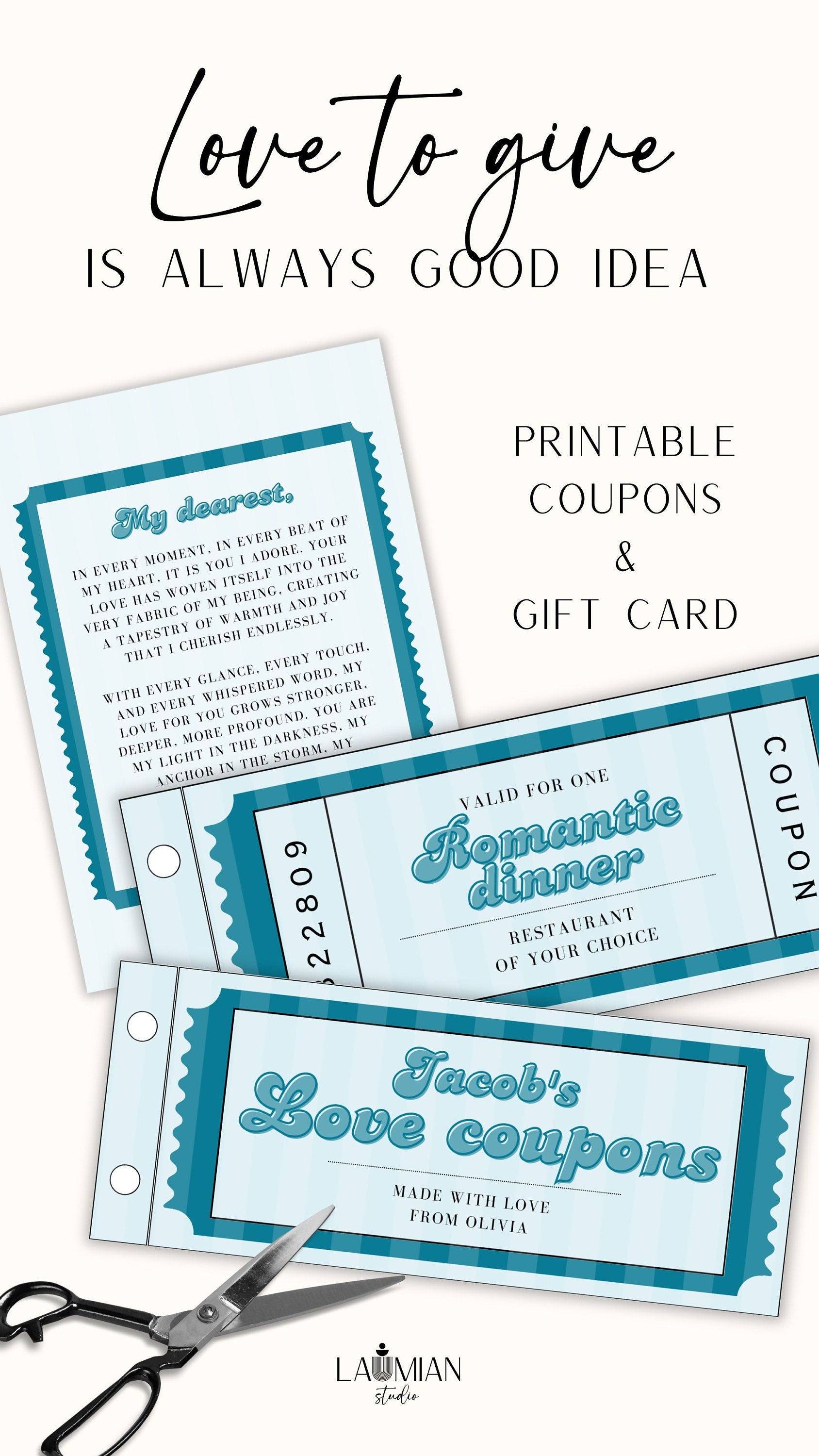 Custom Love Coupon for Man Anniversary Gift for Husband Love Coupon Book for Him Personalizable Gift Hubby Coupon Spouse Romantic Gift Idea - LAUMIANstudio