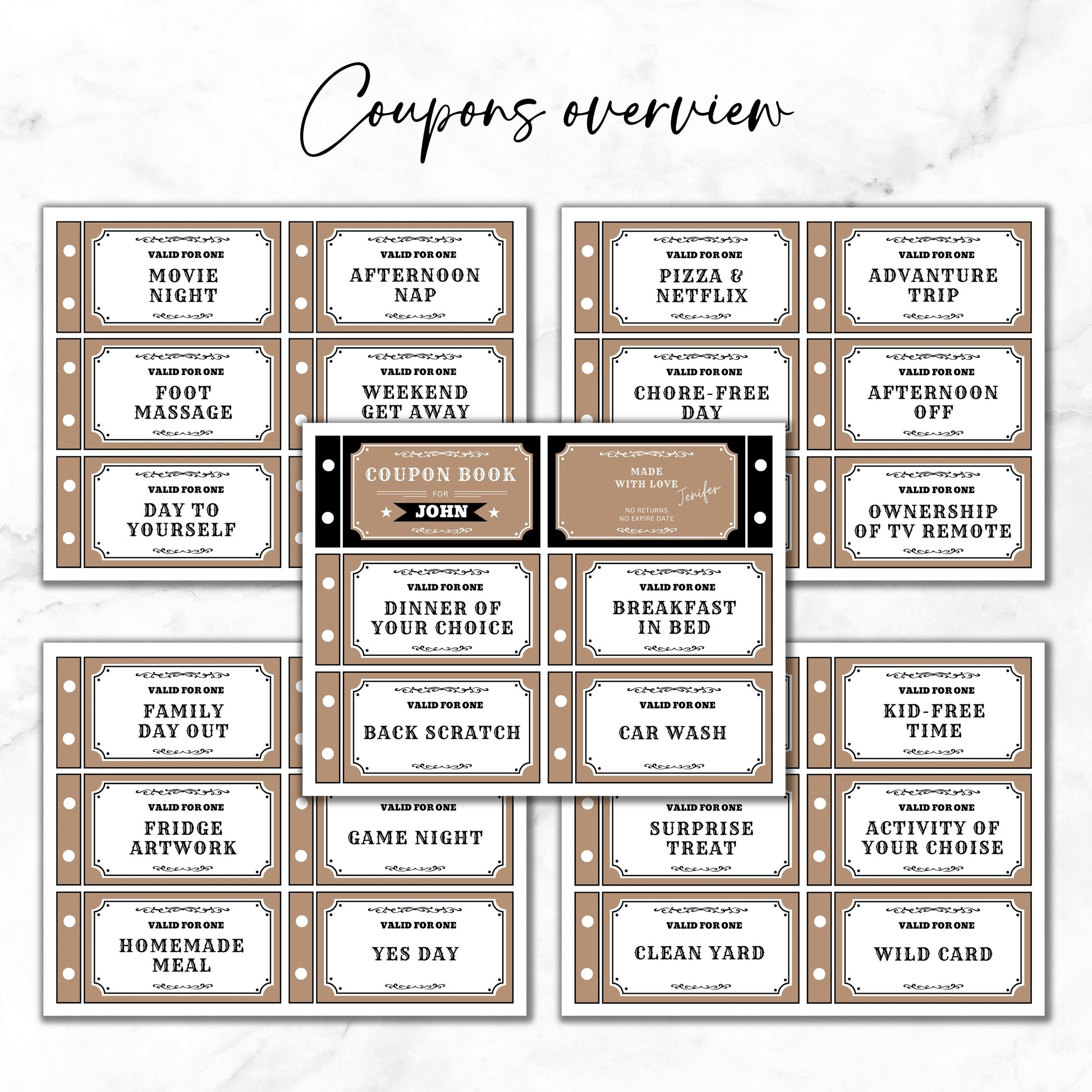 Boyfriend Birthday Coupon Book Custom Cowboy Voucher for Boyfriend Bday Gift Idea for Husband Coupon 50th Birthday Gift Hubby Gift Coupon - LAUMIANstudio