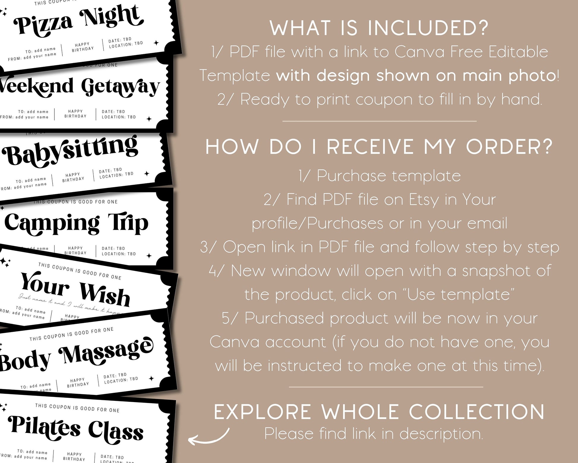 Custom Dinner Date Gift Coupon Editable Voucher for Dinner Date Ticket for Gay Card Template Date Token Digital Date Idea Date Night Voucher - LAUMIANstudio