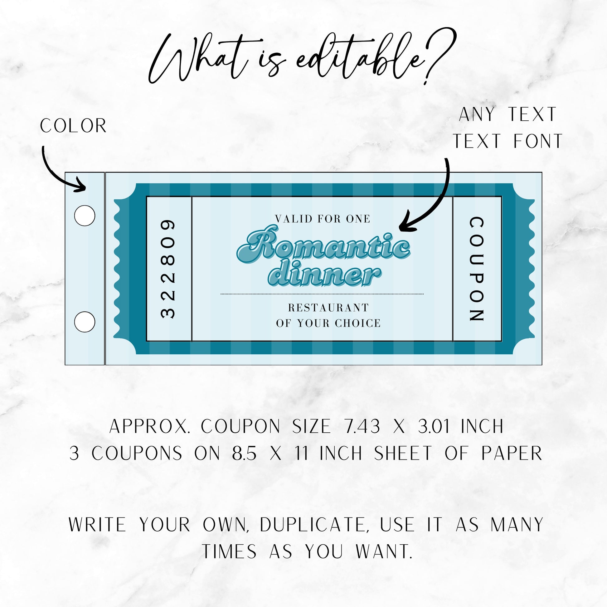 Custom Love Coupon for Man Anniversary Gift for Husband Love Coupon Book for Him Personalizable Gift Hubby Coupon Spouse Romantic Gift Idea - LAUMIANstudio