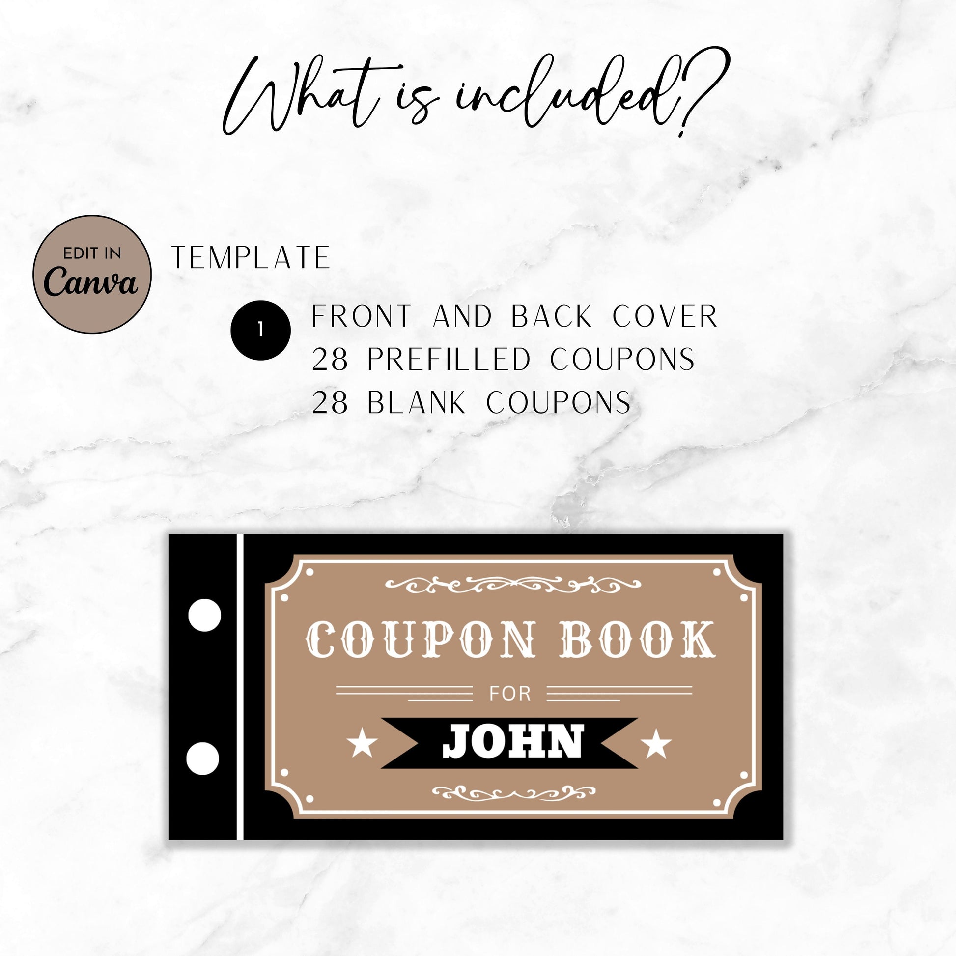 Boyfriend Birthday Coupon Book Custom Cowboy Voucher for Boyfriend Bday Gift Idea for Husband Coupon 50th Birthday Gift Hubby Gift Coupon - LAUMIANstudio