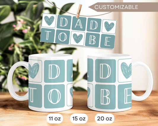 Dad to Be Gift Future Daddy Mug Pregnancy Announcement Gift Idea First Time Dad Gift New Papa Mug Pregnancy Reveal Gift Baby Announcement - LAUMIANstudio