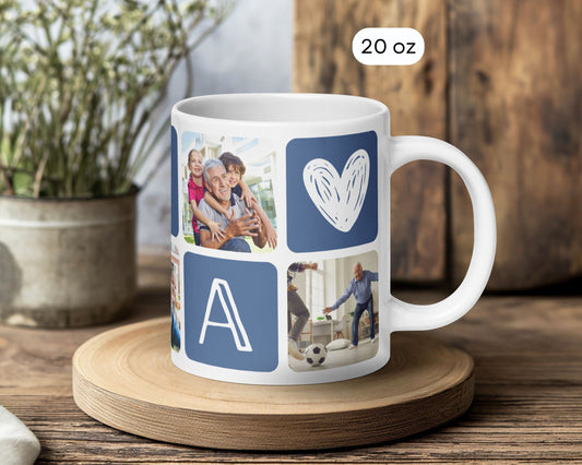 Grandma Photo Mug Custom Mother Day Gift for Gram Grandchildren Photo Gift Idea Grandma Birthday Coffee Mug Picture Keepsake for Grandmother - LAUMIANstudio