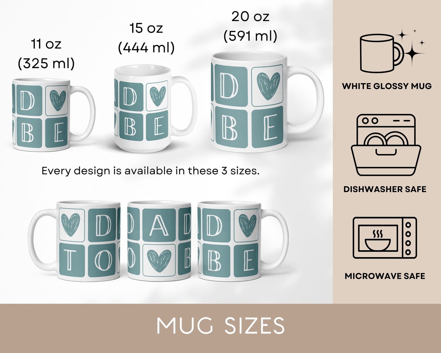 Dad to Be Gift Future Daddy Mug Pregnancy Announcement Gift Idea First Time Dad Gift New Papa Mug Pregnancy Reveal Gift Baby Announcement - LAUMIANstudio