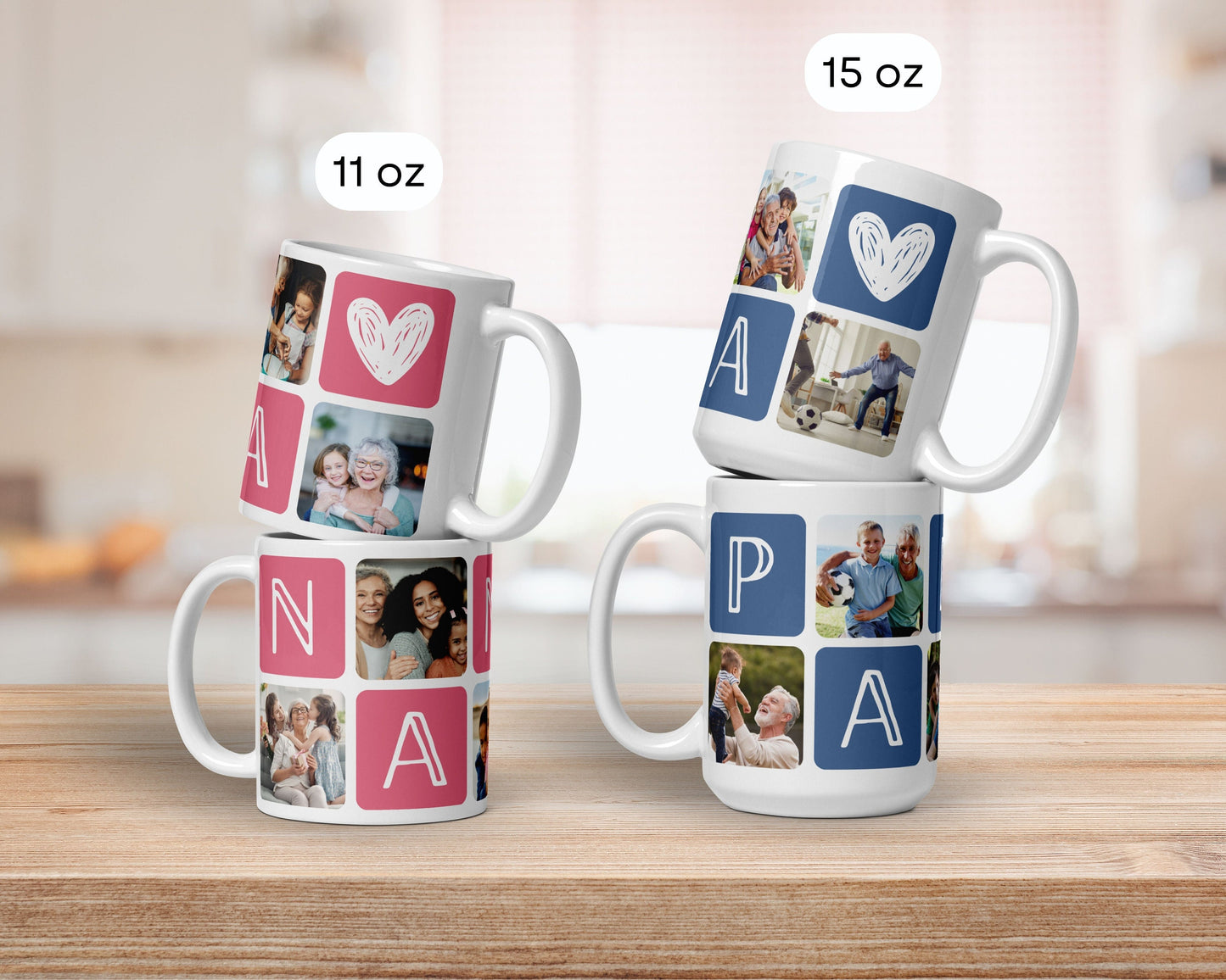 Grandpa Keepsake Family Christmas Gift Grandpa Mug Photo Personalised Gift for Gpa Custom Photo Mug from Grandchildren 70th Birthday Gift - LAUMIANstudio