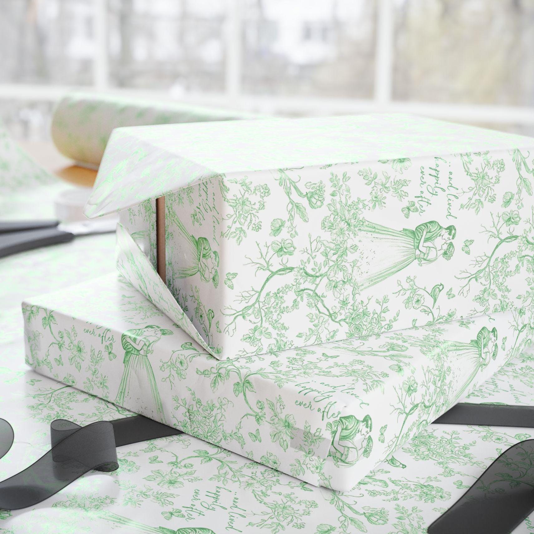 Bridal Shower Gift Wrap Personalizable Wedding Wrapping Paper Bride and Groom Name Large Gift Paper Wedding Date Gift Wrapping Bridal Shower - LAUMIANstudio