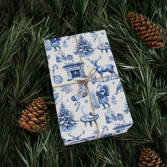 Purple Christmas Toile Wrapping Paper Purple Wrapping Paper Deer Christmas Gift Wrap Luxury Lilac Holiday Wrap Purple Christmas Tree Wrap - LAUMIANstudio