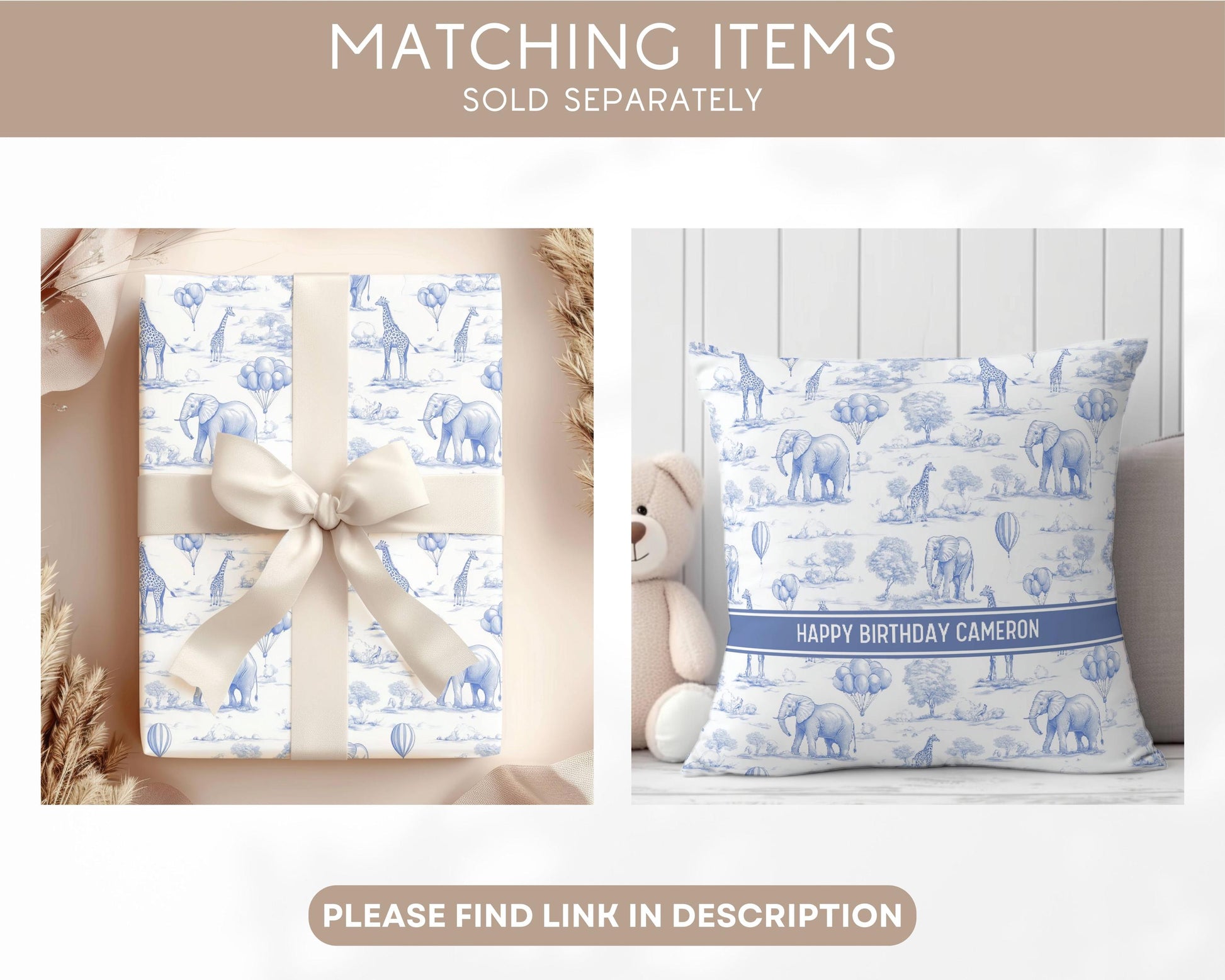 Blue Toile Baby Shower Bundle Boy Baby Shower Decor Elegant Chinoiserie Safari Baby Shower Editable Template Canva Baby Shower Printables - LAUMIANstudio