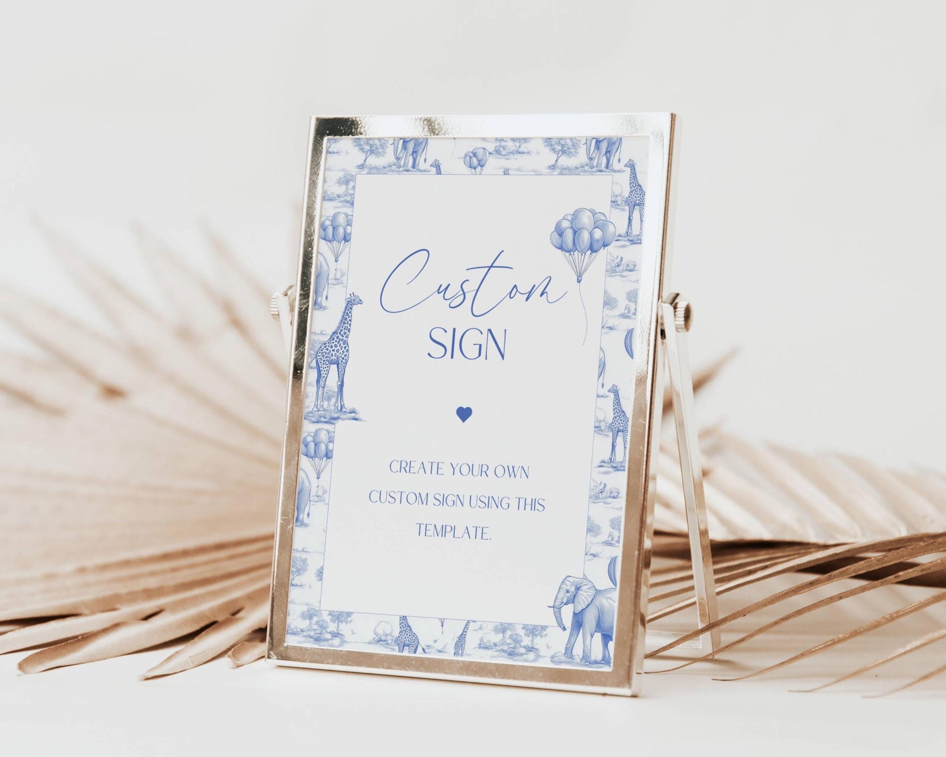 Blue Toile Custom Sign Printable Elegant Table Sign Baby Boy Shower Custom Sign Baby Birthday Party Table Sign Template Blue Elegant Sign - LAUMIANstudio