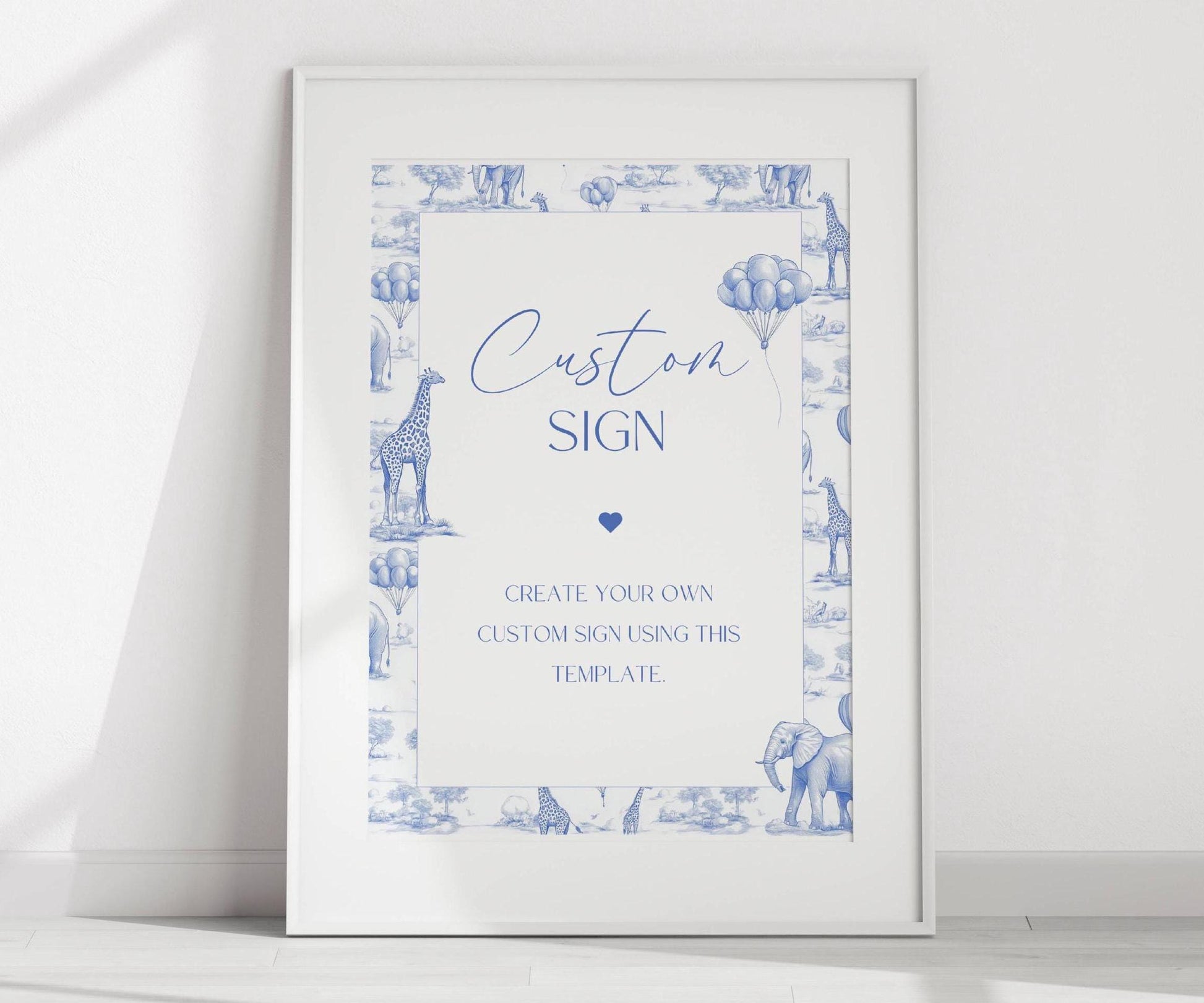 Blue Toile Custom Sign Printable Elegant Table Sign Baby Boy Shower Custom Sign Baby Birthday Party Table Sign Template Blue Elegant Sign - LAUMIANstudio