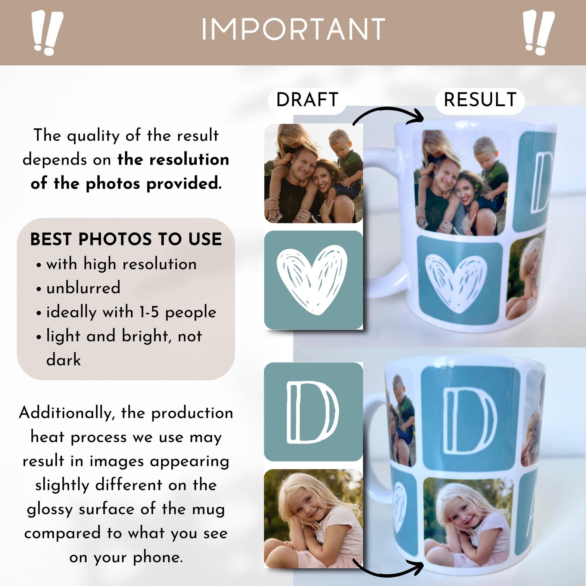 Personalized Photo Mug for Mom Christmas Gift with Kid Photo Keepsake Mommy Birthday Gift from Daughter Mom Coffee Mug - LAUMIANstudio