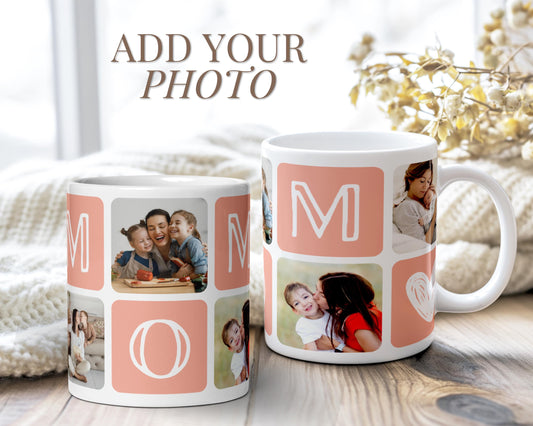 Personalized Photo Mug for Mom Christmas Gift with Kid Photo Keepsake Mommy Birthday Gift from Daughter Mom Coffee Mug - LAUMIANstudio