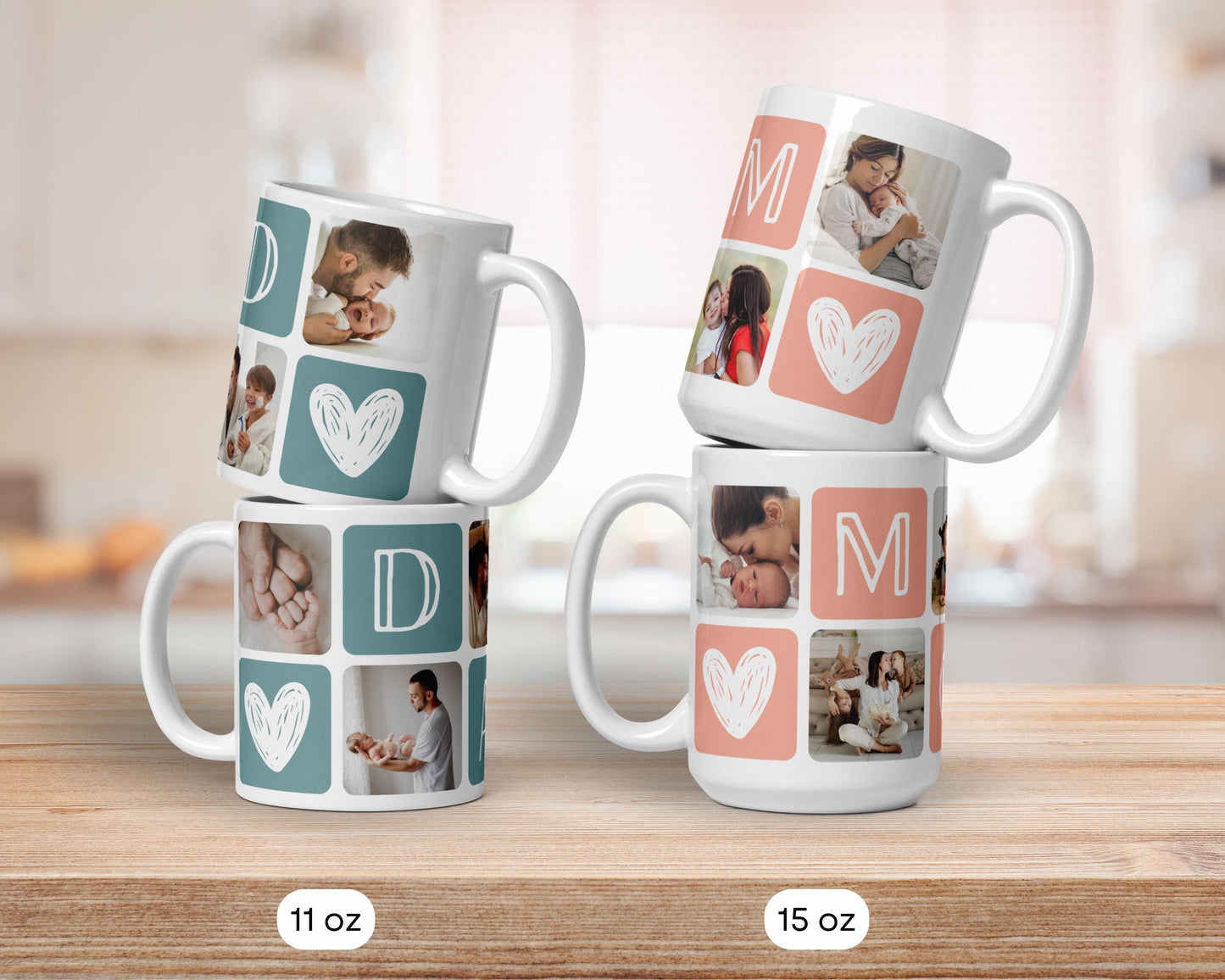 Mothers Day Mug with Photo Gift for Mom Personalized Mothers Day Gift Idea Mom Birthday Photo Cup From Daughter Coffee Mug Custom Photo Cup - LAUMIANstudio