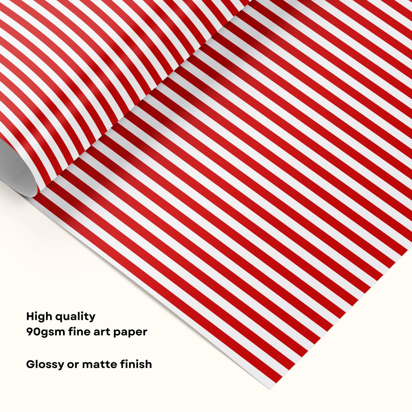 Red Candy Striped Gift Wrapping Paper Red White Stripes Christmas Wrapping Paper Roll Holiday Classic Red Gift Wrap Classic Stripes Paper - LAUMIANstudio