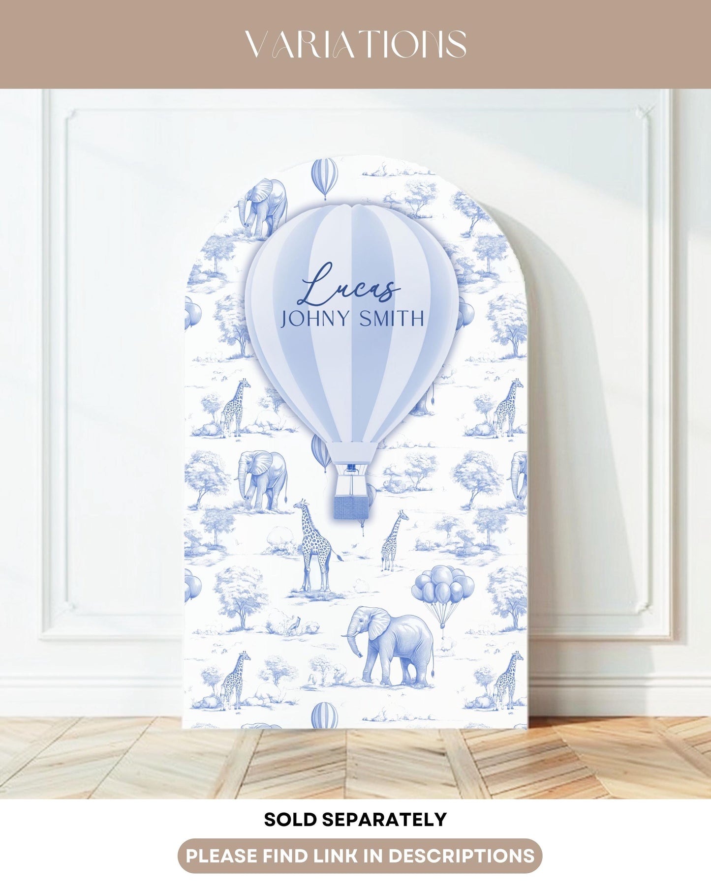 Baby Shower Arch Backdrop Elegant Blue Toile de Jouy Backdrop Baby Shower Decor Safari Chinoiserie Arch Baby Shower Party Prop Printable - LAUMIANstudio