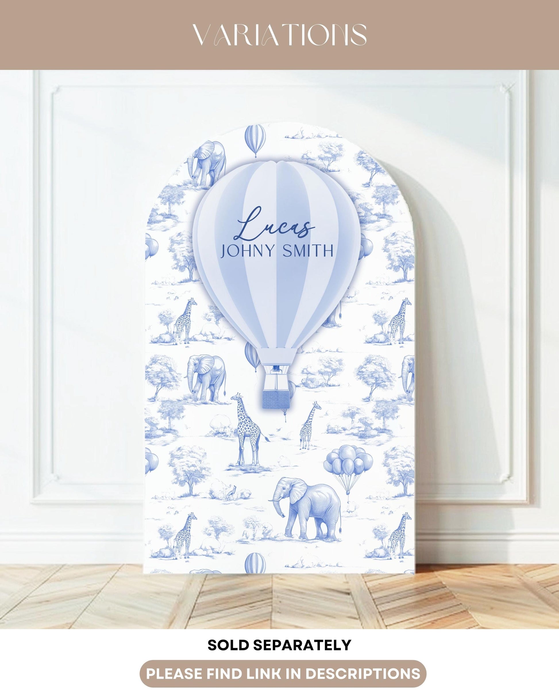 Baby Shower Arch Backdrop Elegant Blue Toile de Jouy Backdrop Baby Shower Decor Safari Chinoiserie Arch Baby Shower Party Prop Printable - LAUMIANstudio