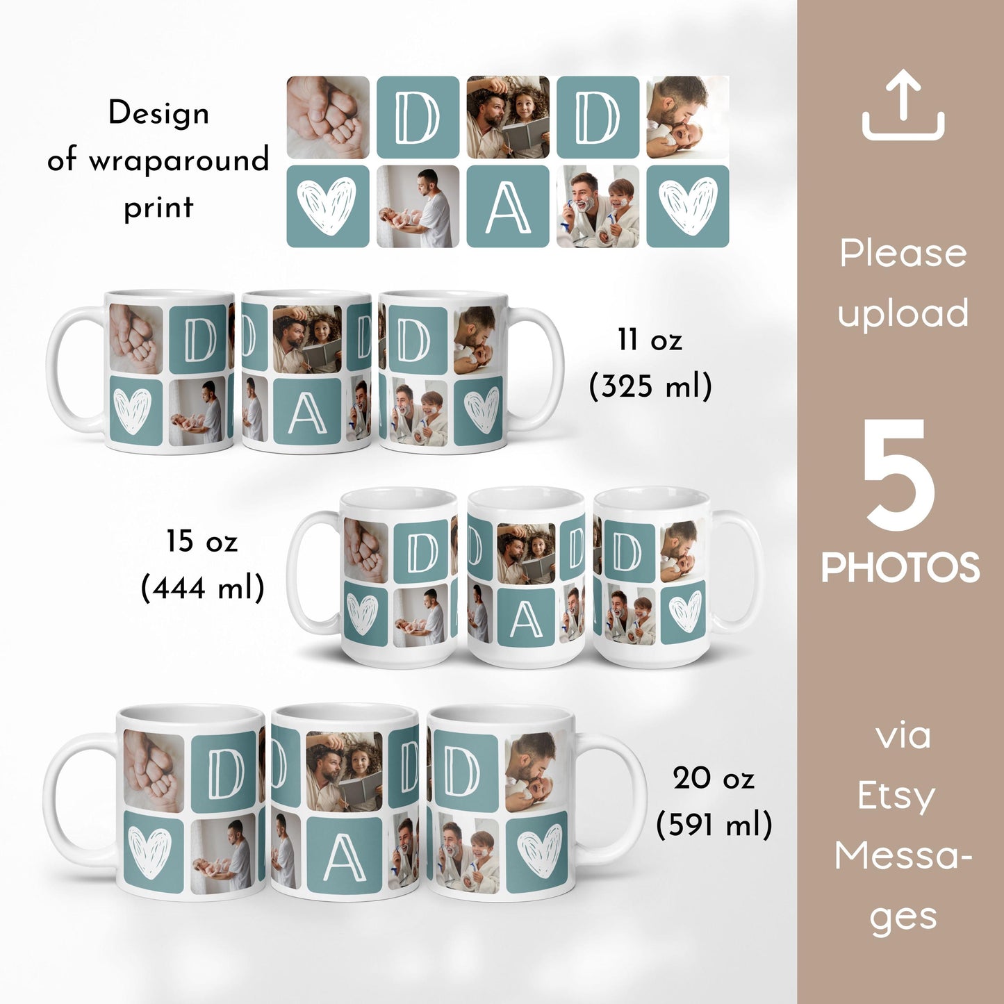 Personalized Photo Mug for Mom Christmas Gift with Kid Photo Keepsake Mommy Birthday Gift from Daughter Mom Coffee Mug - LAUMIANstudio