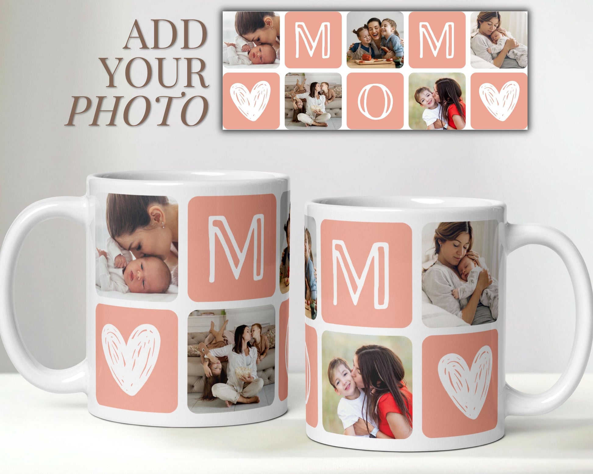 Mothers Day Mug with Photo Gift for Mom Personalized Mothers Day Gift Idea Mom Birthday Photo Cup From Daughter Coffee Mug Custom Photo Cup - LAUMIANstudio
