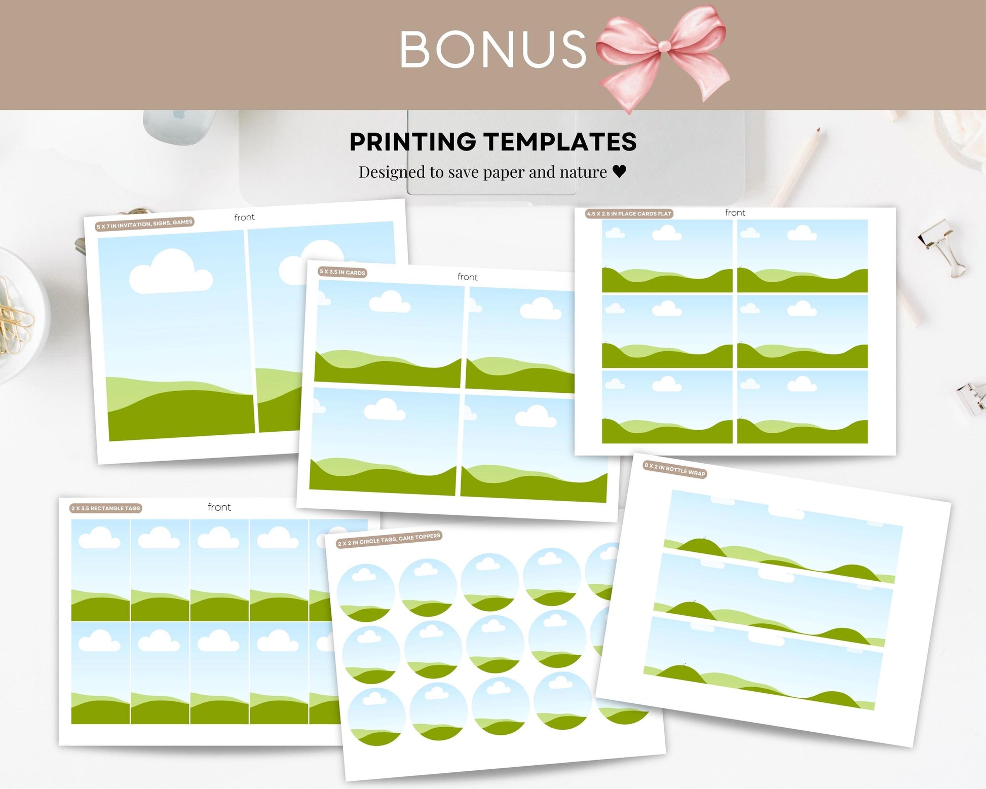 Baby in Bloom Shower Game Bundle Blush Pink Bow Baby Shower Game Set Editable Canva Template Summer Floral Shower Party Game Flower Theme - LAUMIANstudio