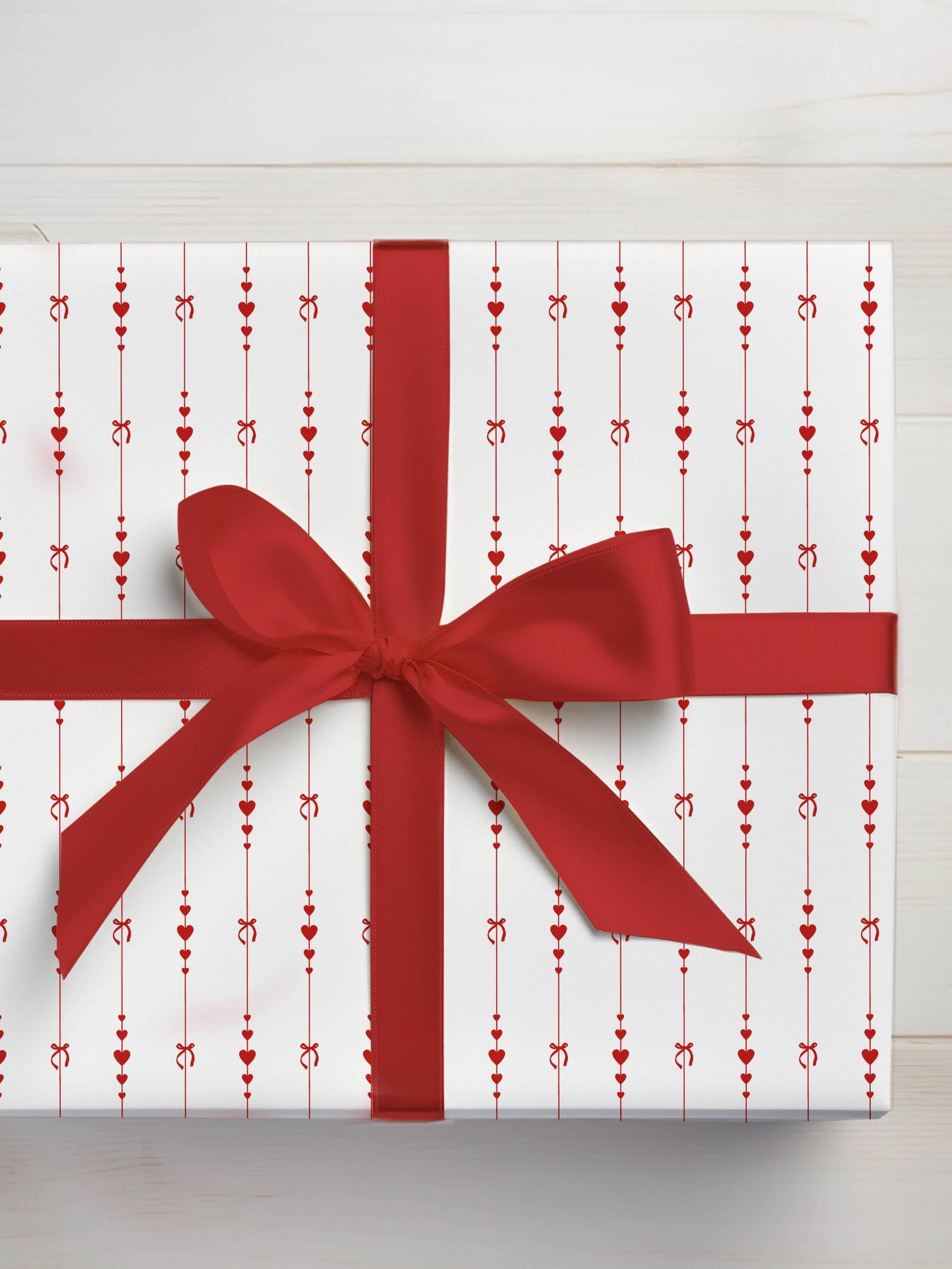 Heart Wrapping Paper Elegant Love Gift Wrap: Birthday, Anniversary, Valentine’s Day - LAUMIANstudio