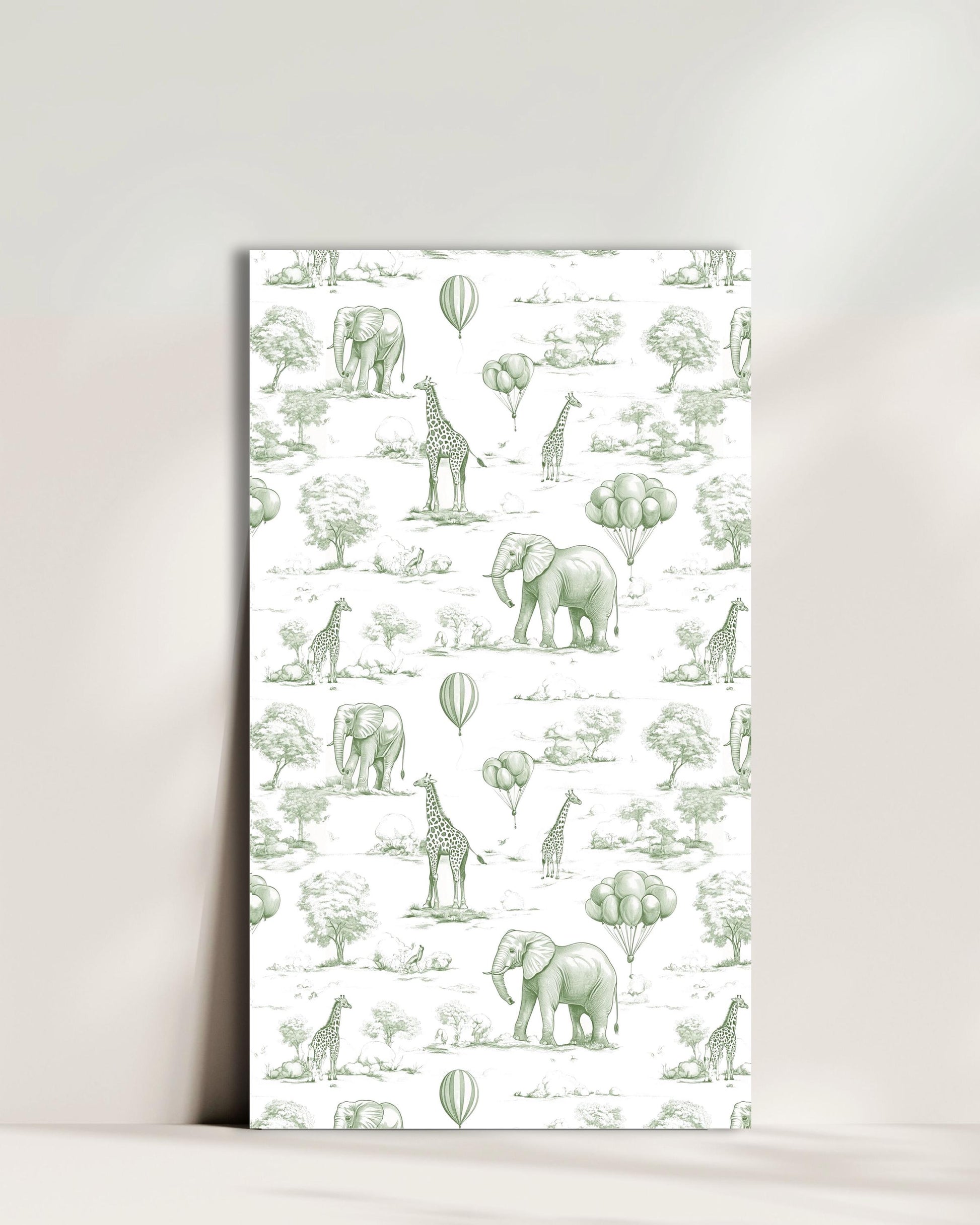 Baby Shower Arch Backdrop Sage Green Toile de Jouy Backdrop Baby Shower Decor Safari Chinoiserie Arch Baby Shower Party Prop Print Animal - LAUMIANstudio