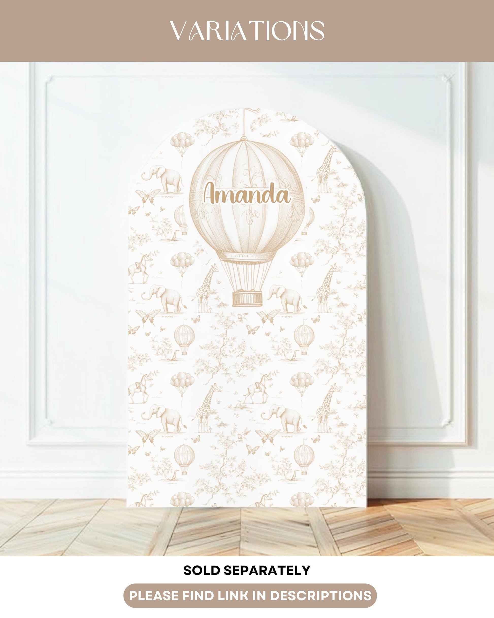 Neutral Baby Shower Backdrop Beige Toile de Jouy Arch Backdrop Gender Reveal Decoration Neutral Backdrop Baby Shower Beige Arch Chinoiserie - LAUMIANstudio