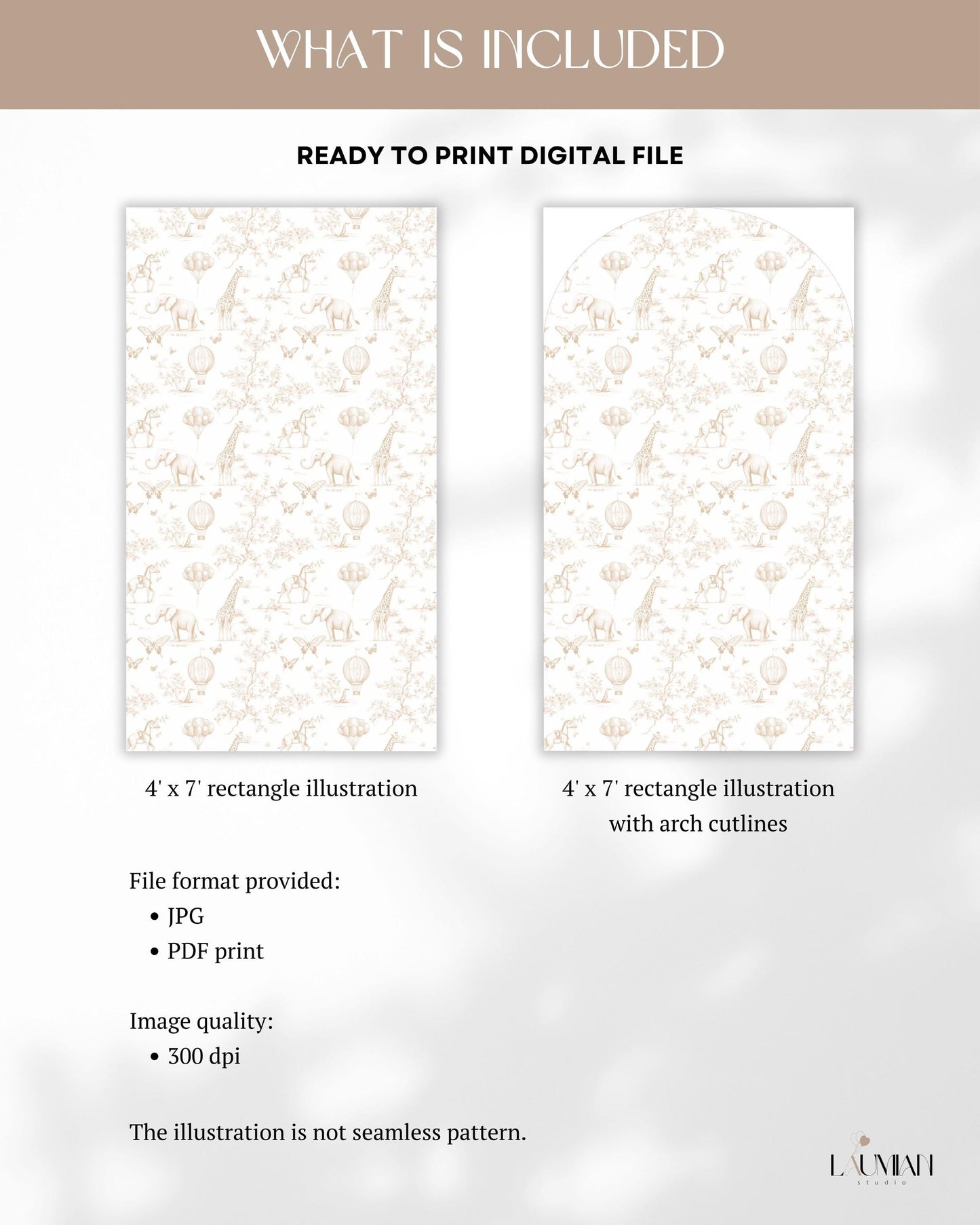 Neutral Baby Shower Backdrop Beige Toile de Jouy Arch Backdrop Gender Reveal Decoration Neutral Backdrop Baby Shower Beige Arch Chinoiserie - LAUMIANstudio