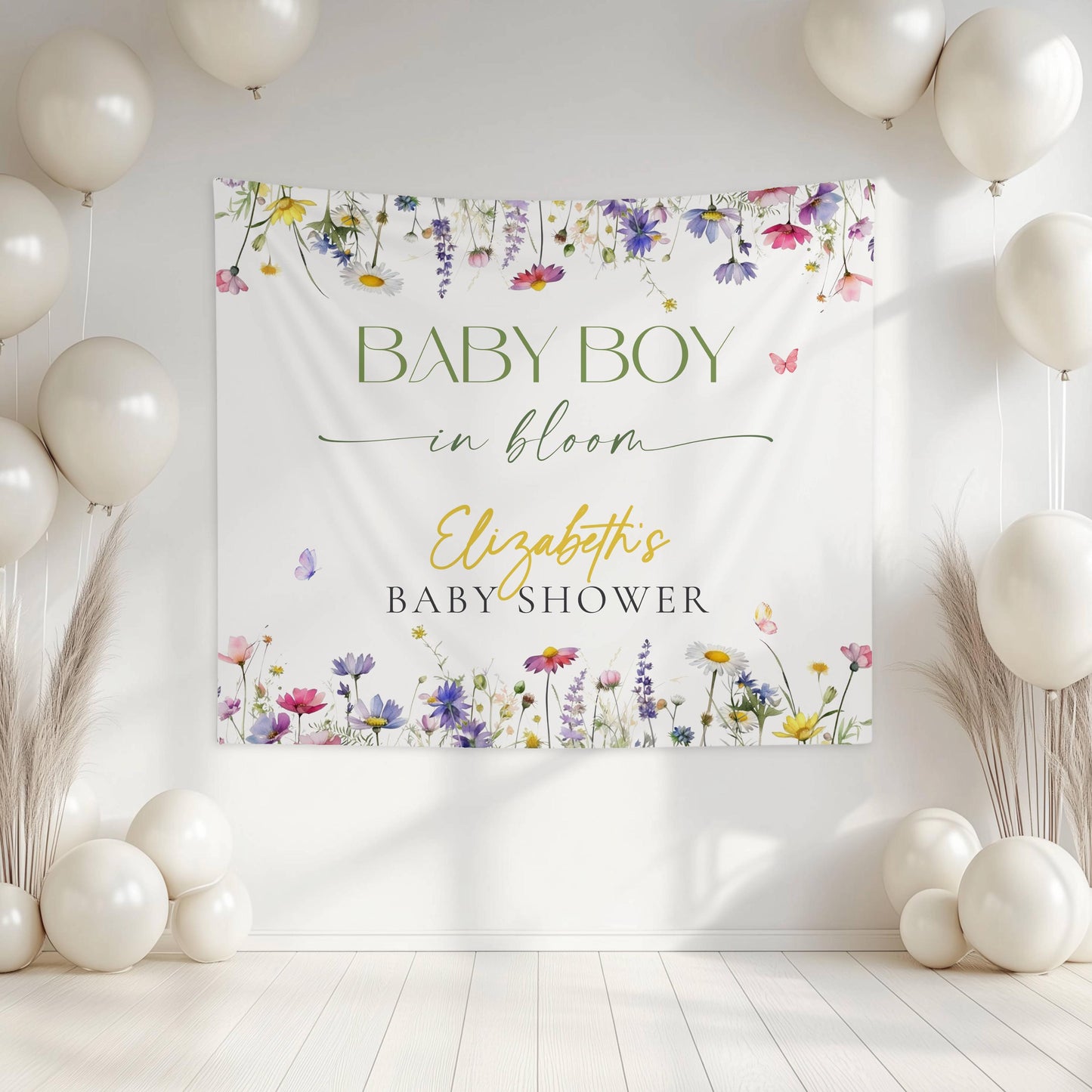 Custom Girl Baby in Bloom Welcome Sign Wildflower Baby in Bloom Shower Decor Baby Girl in Bloom Sign Wildflower Baby in Bloom Baby Shower - LAUMIANstudio