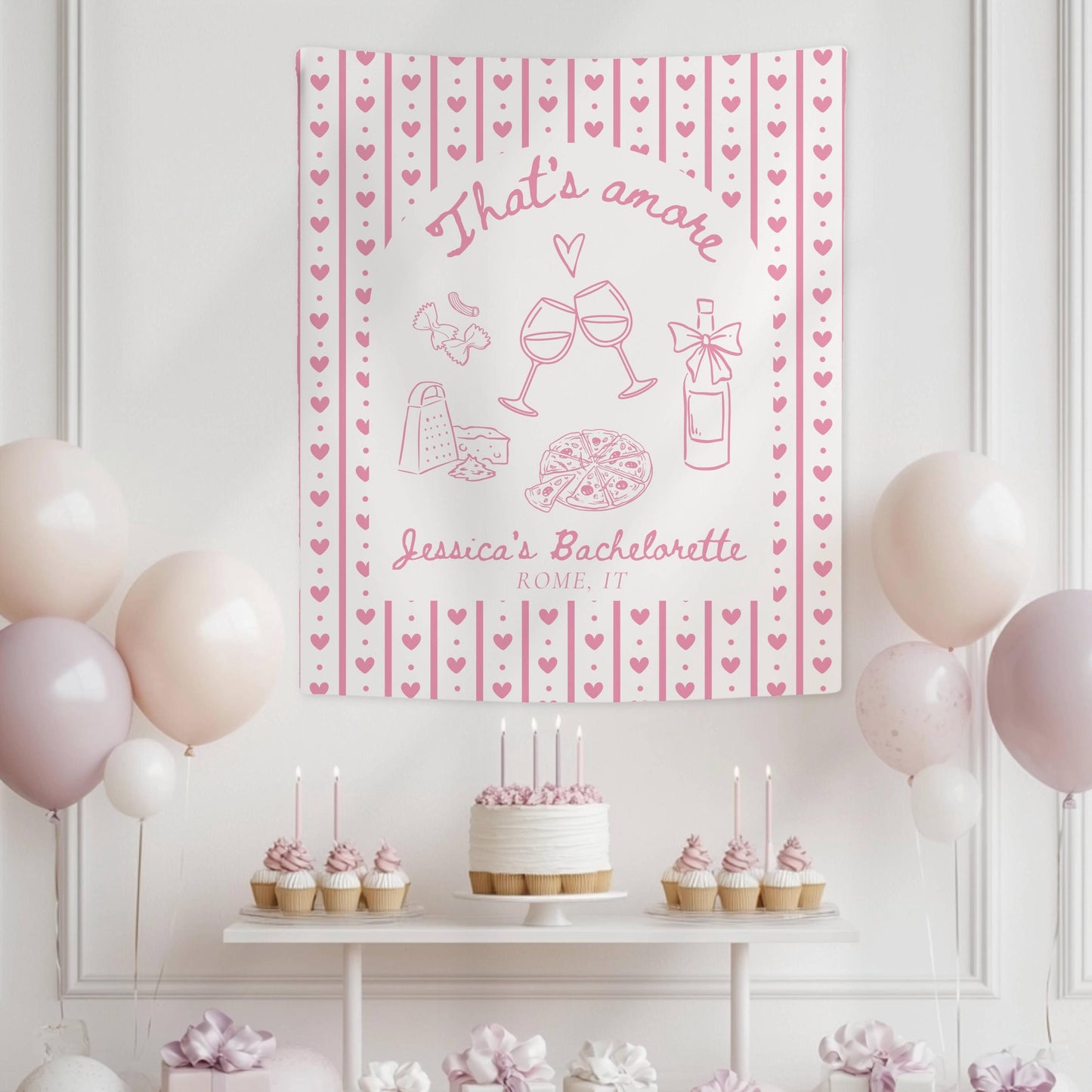 Custom Thats Amore Bridal Shower Decor Thats Amore Bachelorette Banner Thats Amore Sign Italian Themed Bachelorette in Italy Trip Banner - LAUMIANstudio
