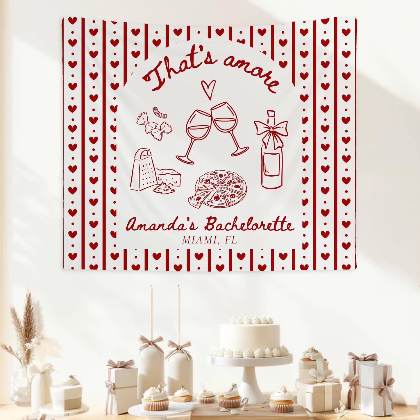 Custom Thats Amore Bridal Shower Decor Thats Amore Bachelorette Banner Thats Amore Sign Italian Themed Bachelorette in Italy Trip Banner - LAUMIANstudio