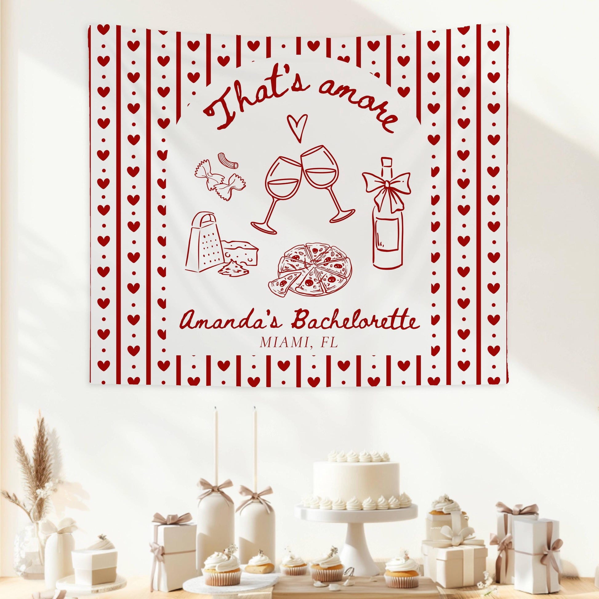Custom Thats Amore Bridal Shower Decor Thats Amore Bachelorette Banner Thats Amore Sign Italian Themed Bachelorette in Italy Trip Banner - LAUMIANstudio