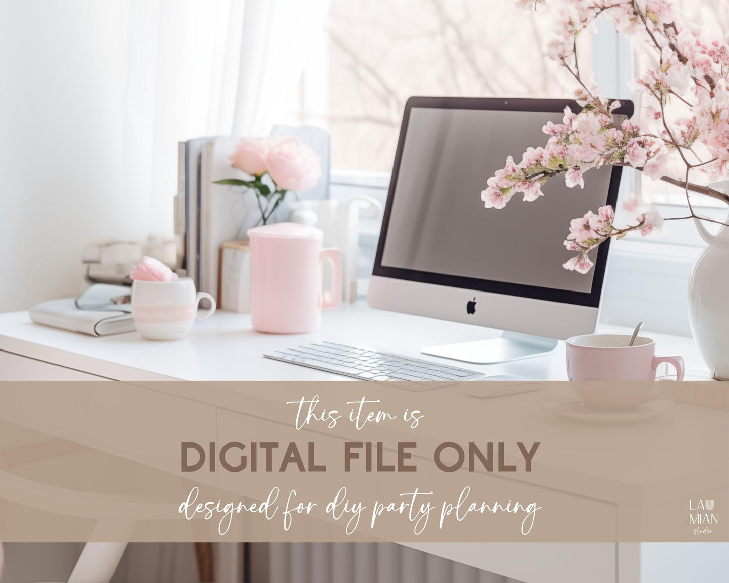 Cherry Baby Shower Invite Cherry On Top Invitation Pink Bow Coquette Invite Trendy Cherry Invitation Spring Cherry Blossom Invite Template - LAUMIANstudio