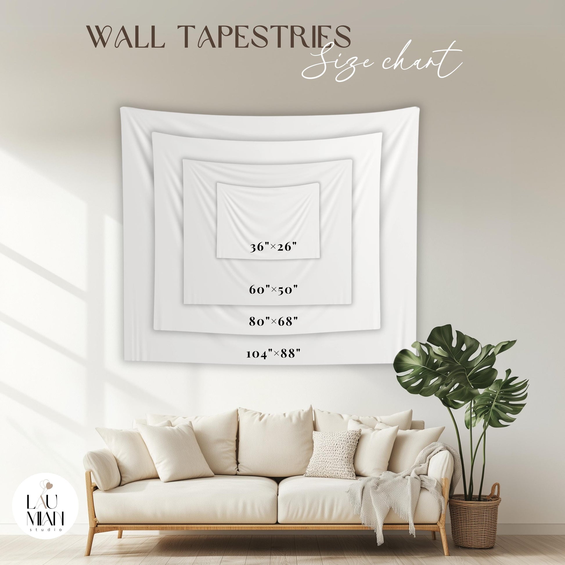 Beige Toile Custom Wall Tapestry Baby Shower Neutral Decor Baby Shower Gender Neutral Wall Decoration Chinoiserie Baby Shower Wall Tapestry - LAUMIANstudio