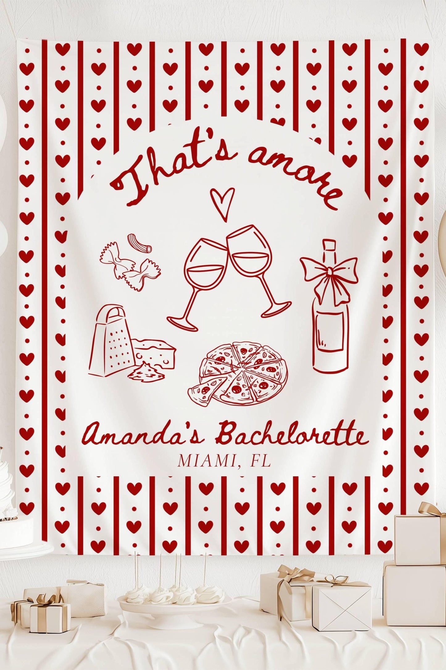 Custom Thats Amore Bridal Shower Decor Thats Amore Bachelorette Banner Thats Amore Sign Italian Themed Bachelorette in Italy Trip Banner - LAUMIANstudio