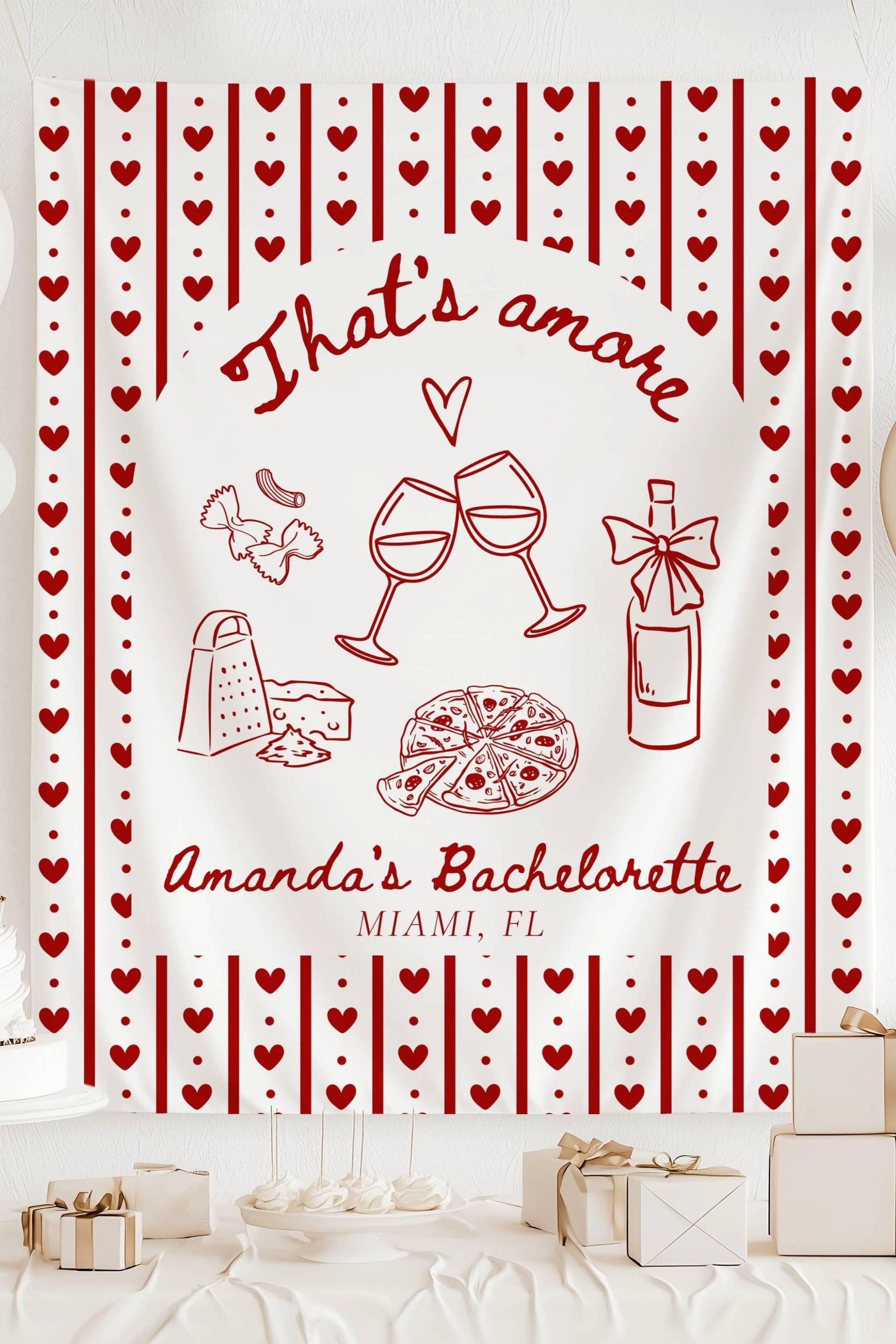 Custom Thats Amore Bridal Shower Decor Thats Amore Bachelorette Banner Thats Amore Sign Italian Themed Bachelorette in Italy Trip Banner - LAUMIANstudio