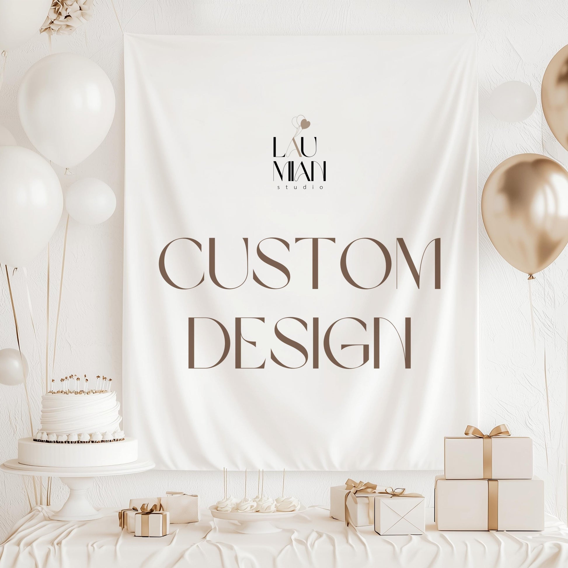 CUSTOM DESIGN Bachelorette Backdrop Made to Order Custom Baby Shower Banner Custom Birthday Backdrop Custom Gender Reveal Banner Custom Sign - LAUMIANstudio