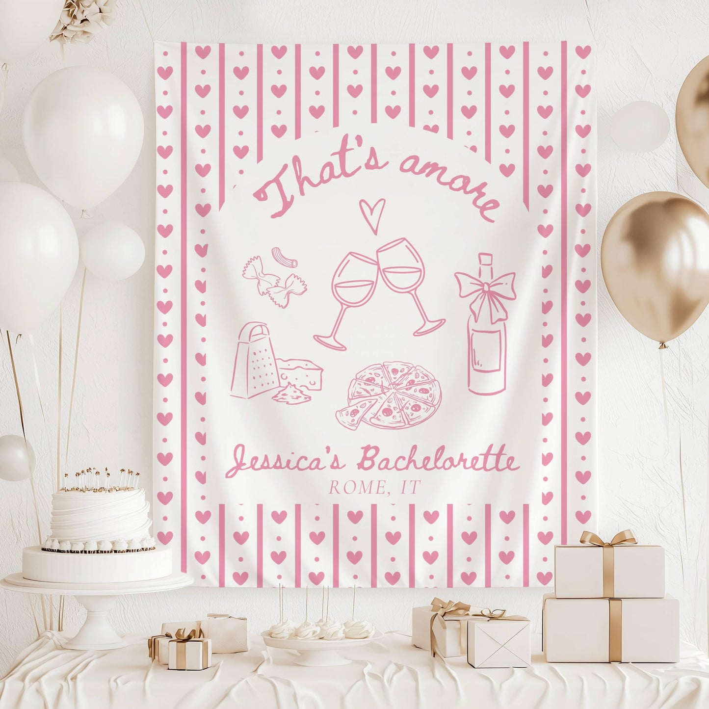 Custom Thats Amore Bridal Shower Decor Thats Amore Bachelorette Banner Thats Amore Sign Italian Themed Bachelorette in Italy Trip Banner - LAUMIANstudio