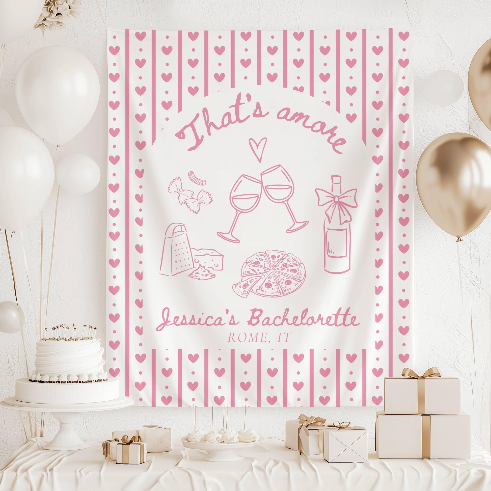 Custom Thats Amore Bridal Shower Decor Thats Amore Bachelorette Banner Thats Amore Sign Italian Themed Bachelorette in Italy Trip Banner - LAUMIANstudio