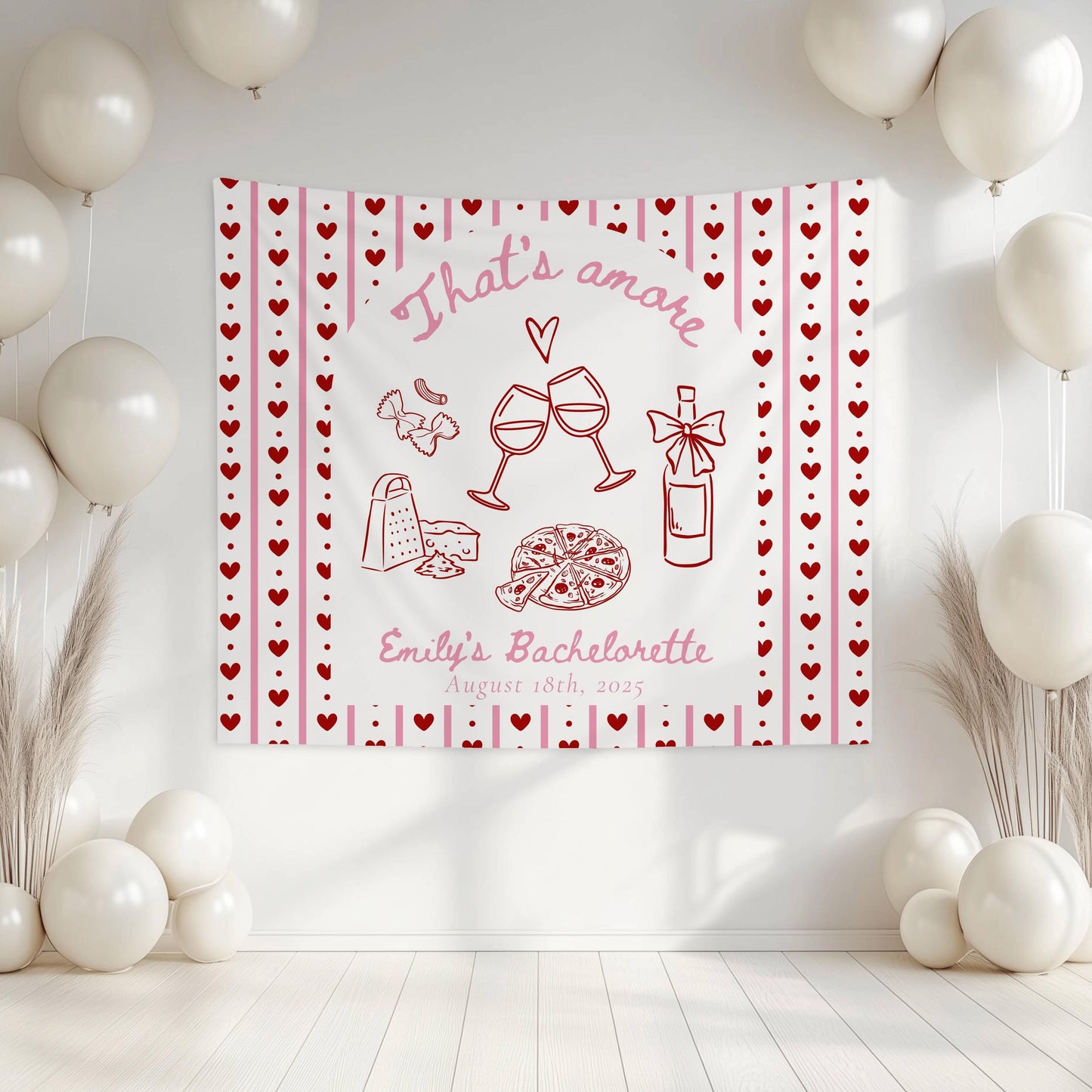 Custom Thats Amore Bridal Shower Decor Thats Amore Bachelorette Banner Thats Amore Sign Italian Themed Bachelorette in Italy Trip Banner - LAUMIANstudio