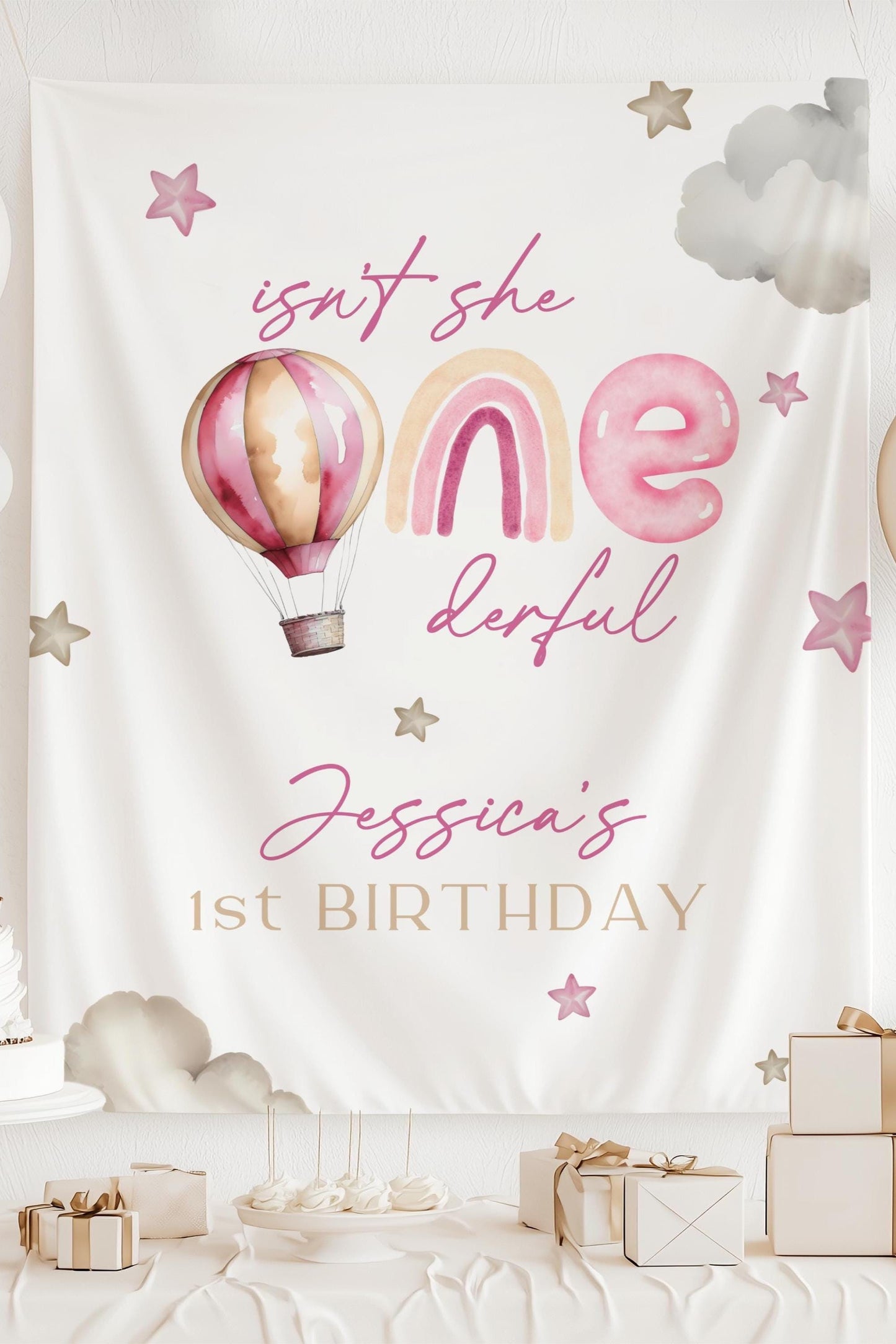 Onederful Baby Birthday Decor 1st Birthday Onederful Backdrop Baby Girl Onederful Decoration Isn't She Onederful Banner Miss Onederful Sign - LAUMIANstudio