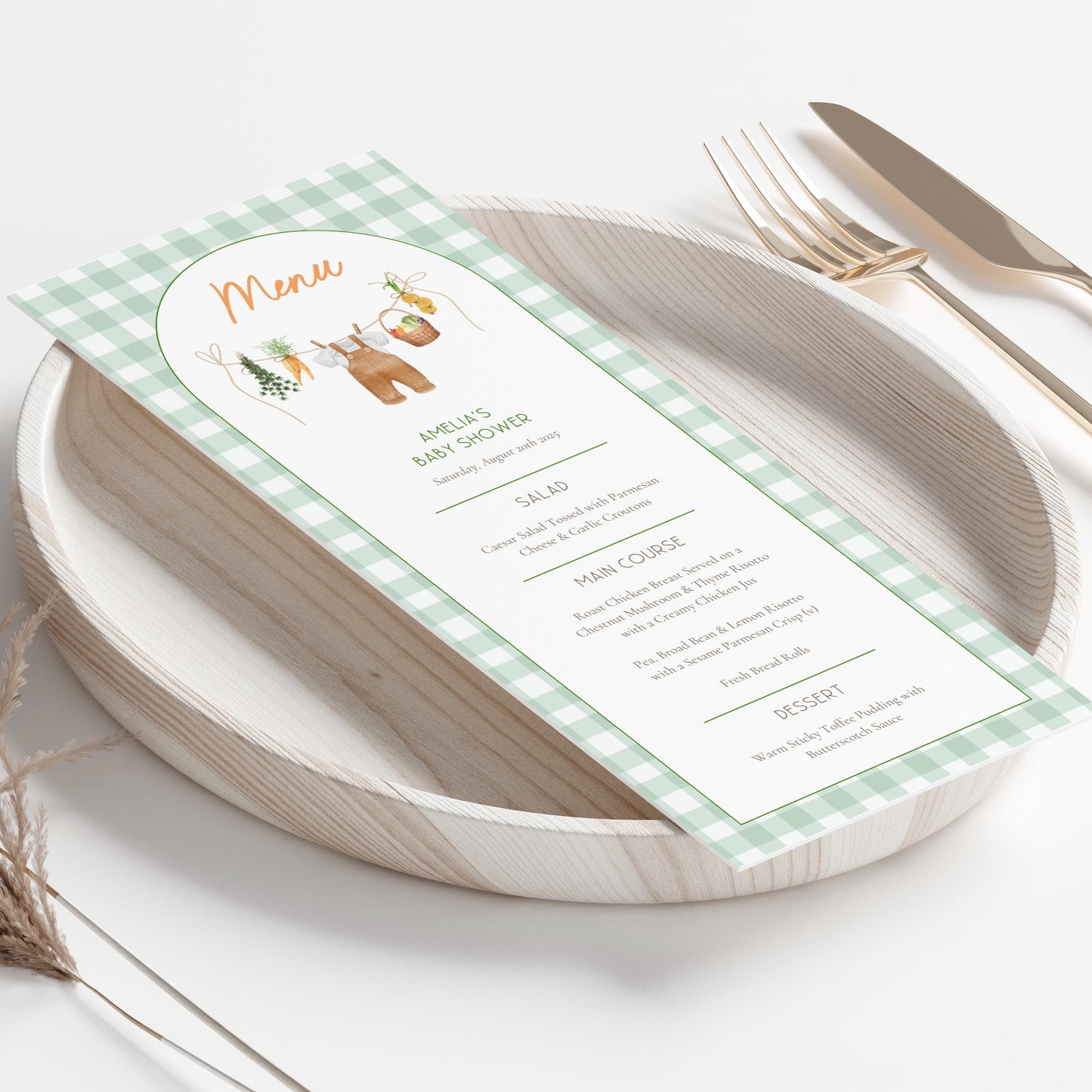 Locally Grown Menu Baby Shower Table Decor Locally Grown Brunch Menu Baby Boy Shower Lunch Menu Template Farmers Market Menu Editable Canva - LAUMIANstudio