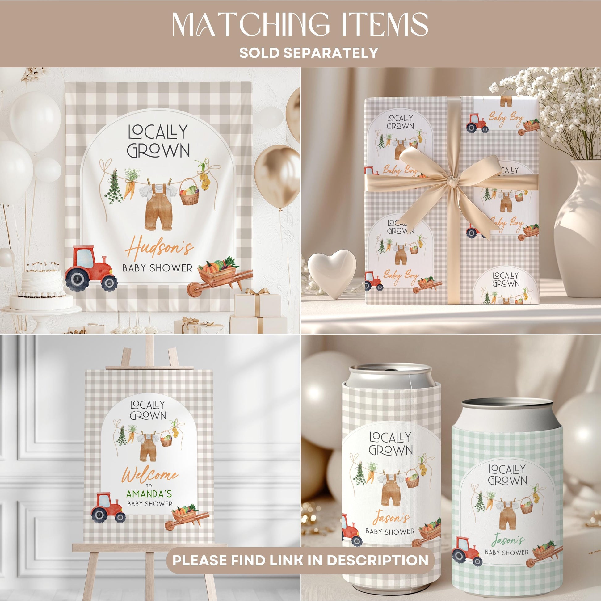 Menu Locally Grown Baby Shower Lunch Menu Locally Grown Baby Brunch Menu Template Editable Baby Shower Menu Canva Template Baby Shower Decor - LAUMIANstudio